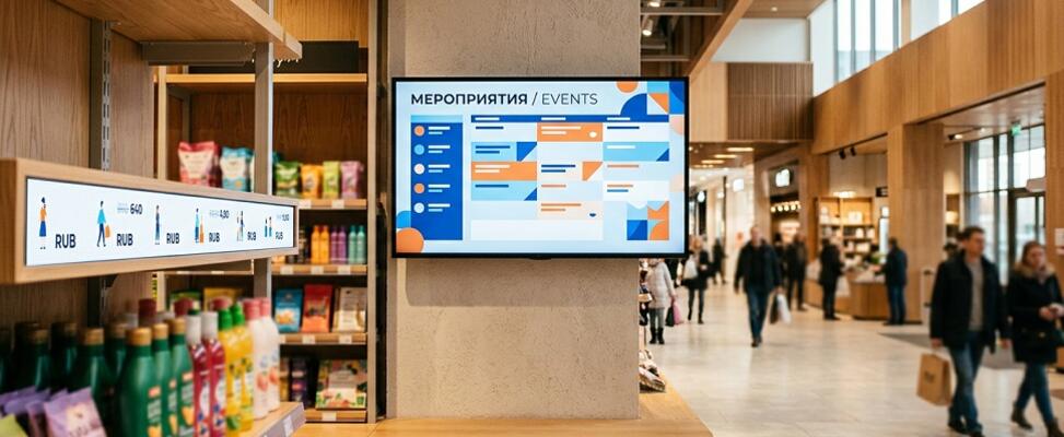 Тренды digital signage 2026 в России — обзор главных сдвигов на рынке коммерческих дисплеев