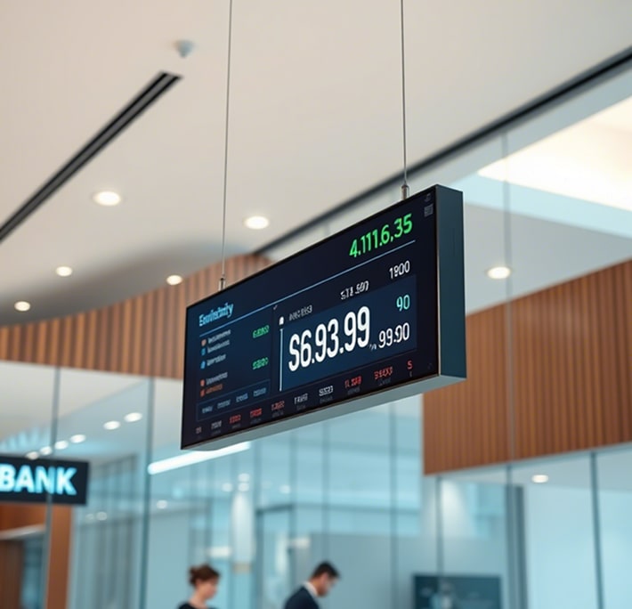 экран с курсом валют