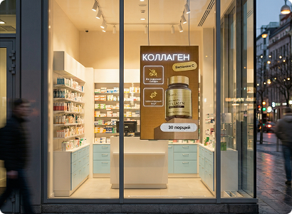 цифровой экран в аптеку