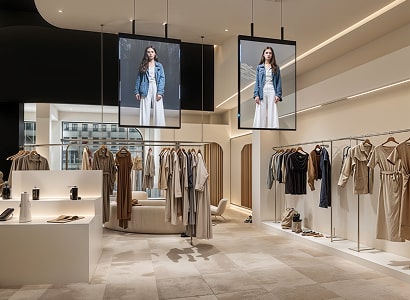 подвесной экран в магазин