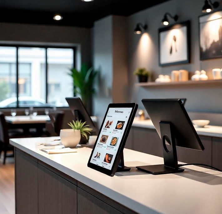 настольный экран с меню