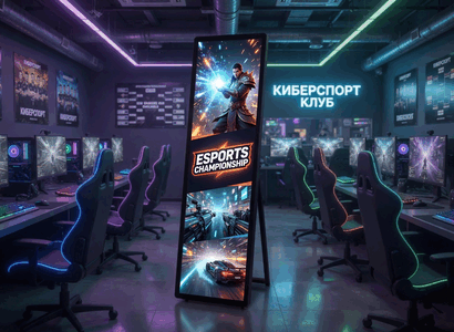 цифровой штендер в гейм-клубе
