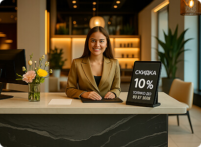 экран на ресепшен