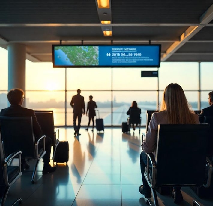 дисплей в аэропорт