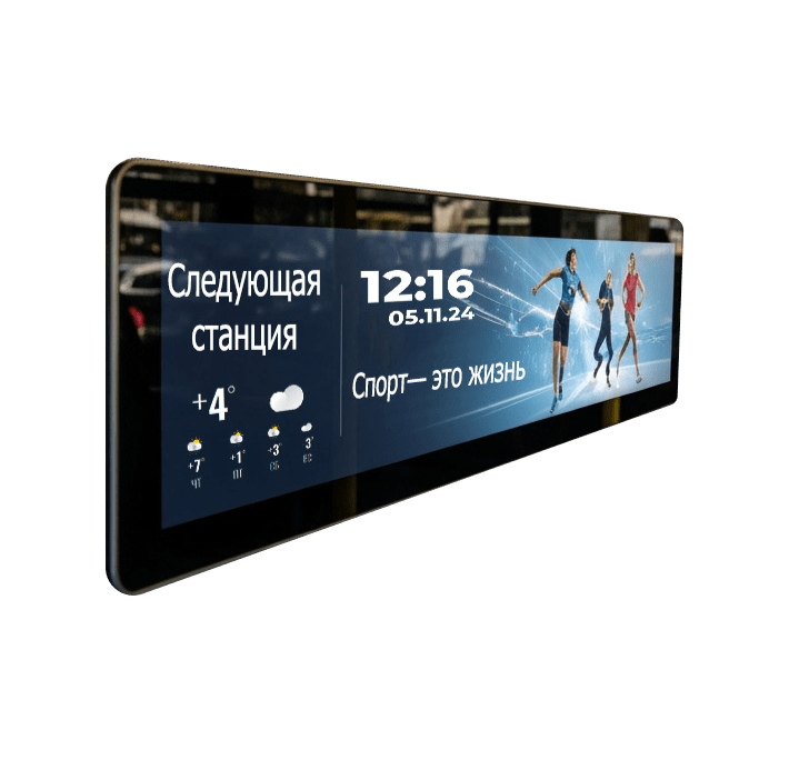 информационный экран в автобусе